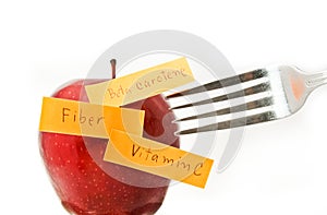 Apple diet concept.