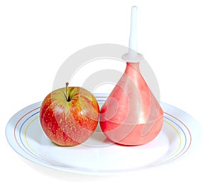 Apple and enema