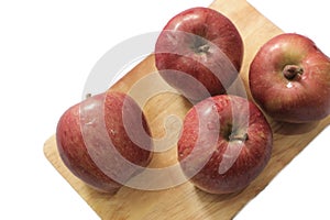 Apple fesh fruit color red wood background Health