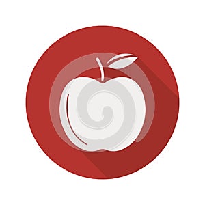 Apple flat design long shadow glyph icon