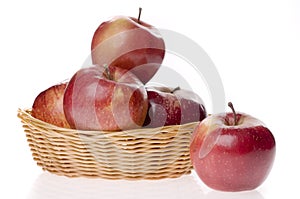 Apple food in a basket