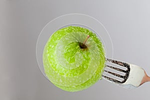 Apple on a fork