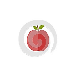 Apple fruit icon isolated on white background