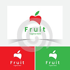 Apple Fruit Logo Design Template.