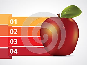 Apple with graphic informations photo