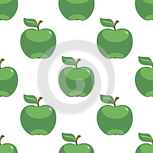 Apple green white seamless pattern background