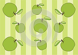 Apple green  Wrapping paper and Wale Design pattern background