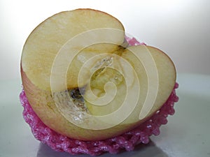 Apple, half of apple, fruit , food.