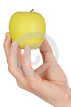 Apple in a hand