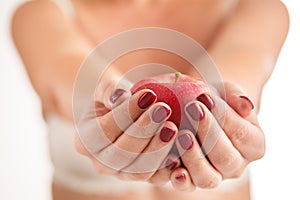 Apple in hand for you