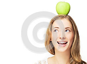 Apple on her head