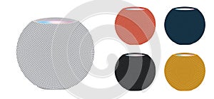 Apple HomePod mini. Vector illustration photo