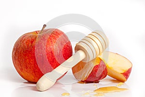 Apple and honey for Rosh Hashana jewish new year photo