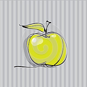 Apple icon, freehand drawing photo