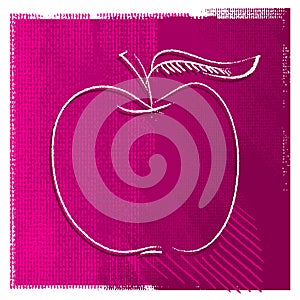 Apple icon, freehand drawing