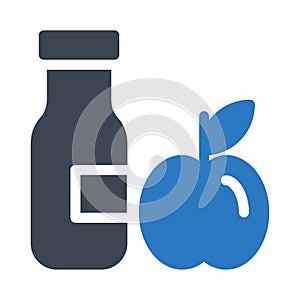 Apple glyph flat  icon