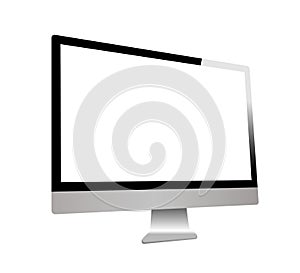Apple iMac, MacBook and iPhone. Realistic modern monitor vector illustration.