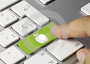 Apple - Inscription on Green Keyboard Key