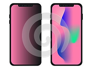 Apple iPhone 11 smartphone - Vector Flat Design of iPhone Mobile Phone Smart Phone Touch Screen