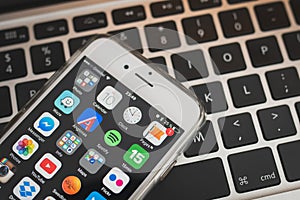 Apple iPhone 6S screen with App List