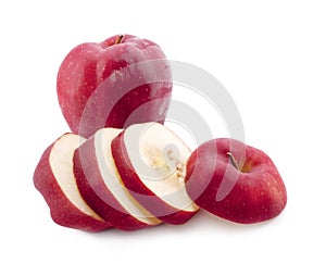 Apple isolated on white. Apple red top view. With clipping path