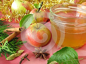 Apple jelly with christmassy spices photo