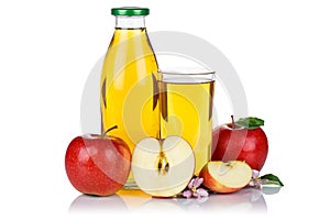 Apple juice apples fruit fresh fruits bottle isolated on white