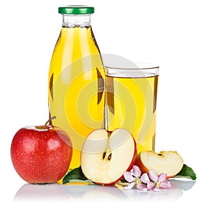 Apple juice apples fruit fresh fruits bottle square isolated on