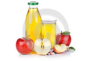 Apple juice apples fruit fruits bottle isolated on white
