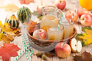 Apple juice, apples and pumpkins