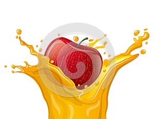 Apple juice splash