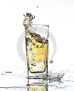Apple juice splash