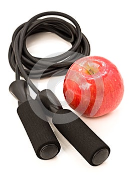 Apple and jump rope