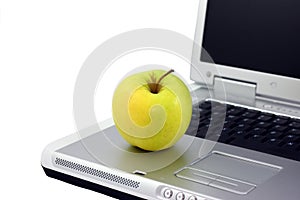 Apple On A Lap Top Computer