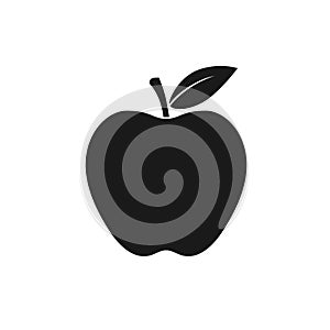 Apple with leaf. Graphic icon