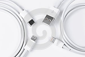 Apple Lightning to USB-C and USB cable