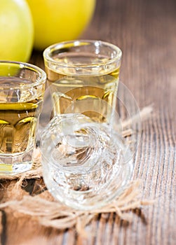 Apple Liqueur in a glass