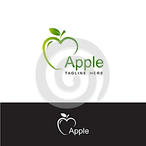 Apple logo template design vector