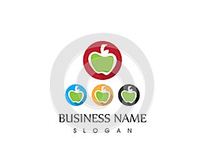 Apple logo vector template,icon symbol logo vector template