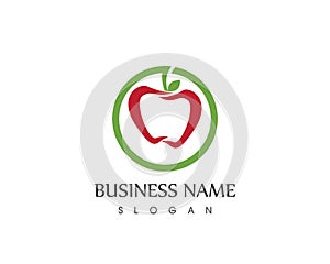 Apple logo vector template,icon symbol logo vector template