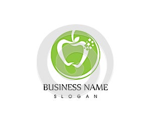 Apple logo vector template,icon symbol logo vector template