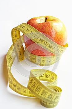 Apple and a measure tape