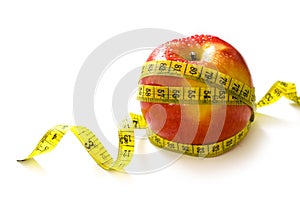 Apple and measure tape