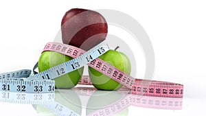 Apple and Measurement Fit Life Concept