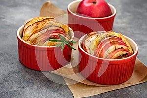 Apple muffins, mini pies.