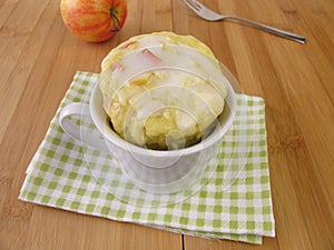 Apple mug cake from microwave