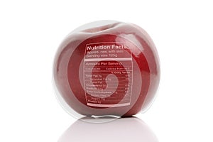 Apple with nutriton facts