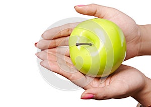 Apple in palm