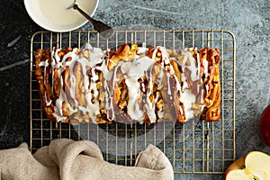 Apple pecan pull apart bread