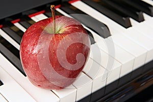 Apple and piano